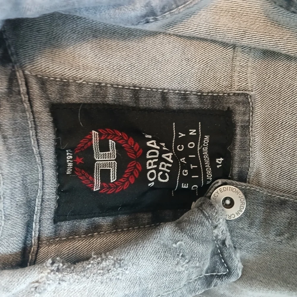 Jordan Craig Denim Boys Jacket Size 14 Grey Jean